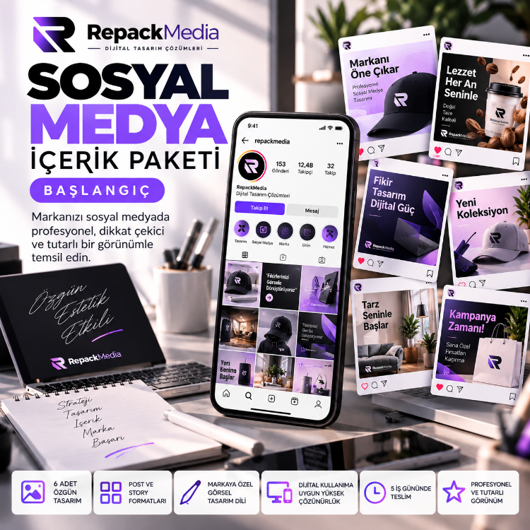 Sosyal Medya İçerik Paketi | 6 Özgün Tasarım