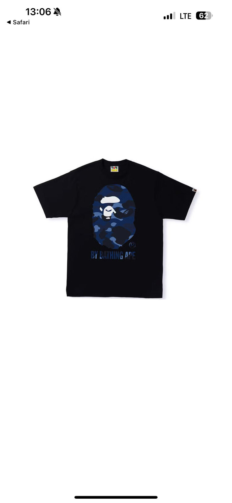 By Bathing Ape Siyah Laciver T