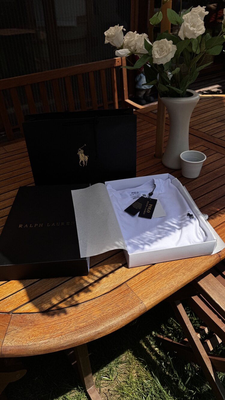 Ralph lauren Beyaz Lacivert Logo (Kutulu)