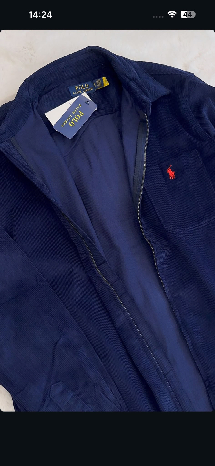 Polo Ralph Lauren Corduroy Full-Zip Overshirt Newport Navy