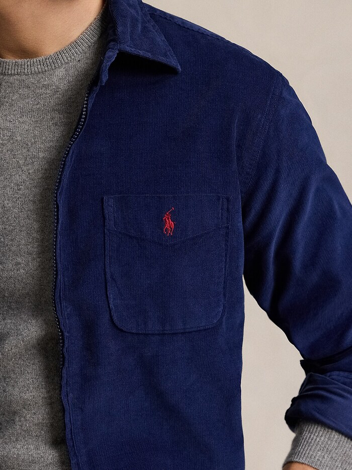 Polo Ralph Lauren Corduroy Full-Zip Overshirt Newport Navy