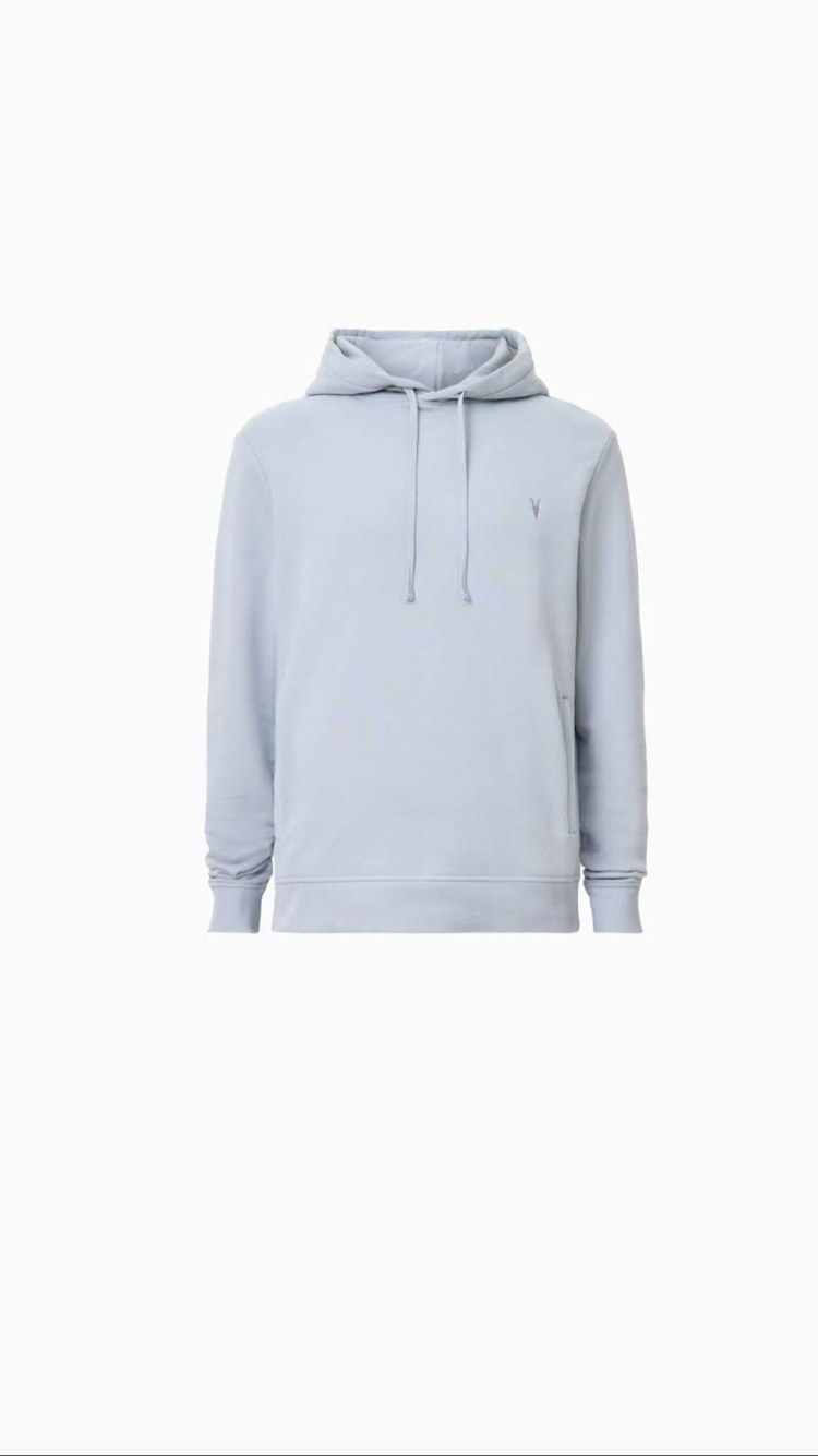All Saints Raven Light Blue Hoodie