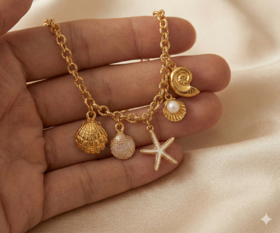 Yaz Temalı Charm Kolye