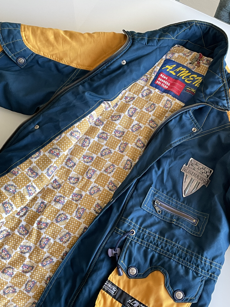 Almena Outdoors Vintage 90s Mavi-Sarı Mont