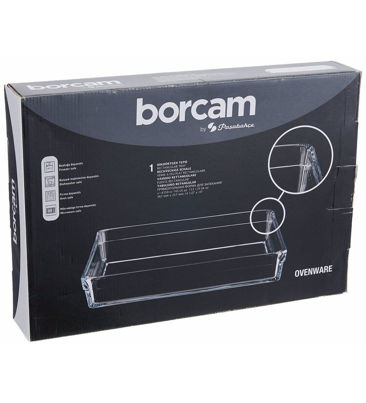 paşabahçe 59334 Dikdörtgen Borcam Tepsi 4350 cc Orjin. Kutulud
