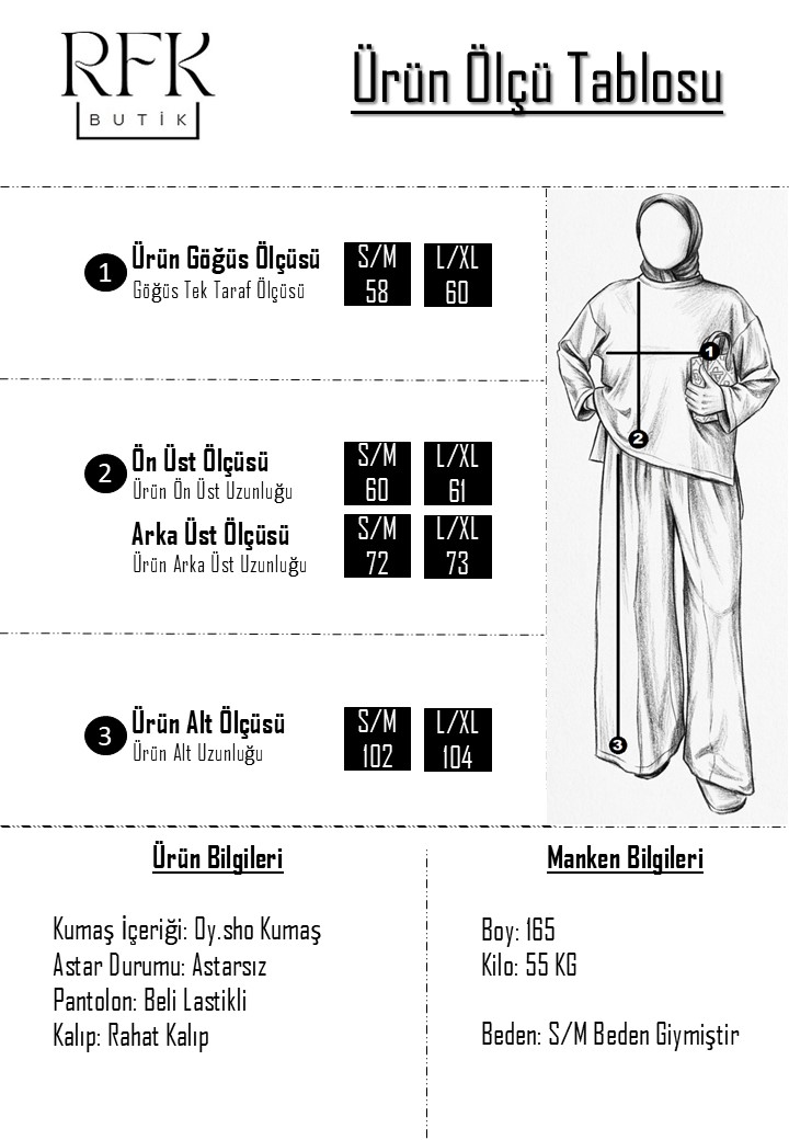 Ensa Oysho Tunik Pantolonlu Takım - Kahverengi