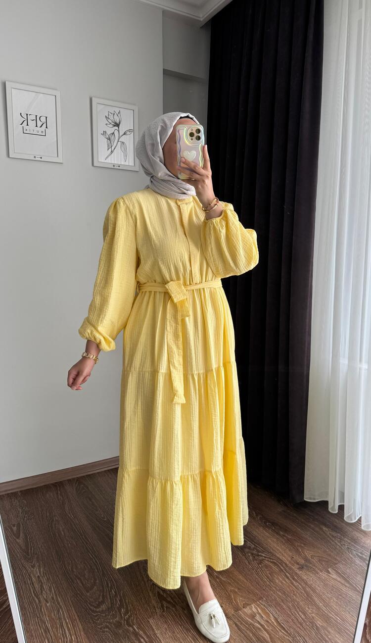 Belinda Begonya Elbise - Sarı