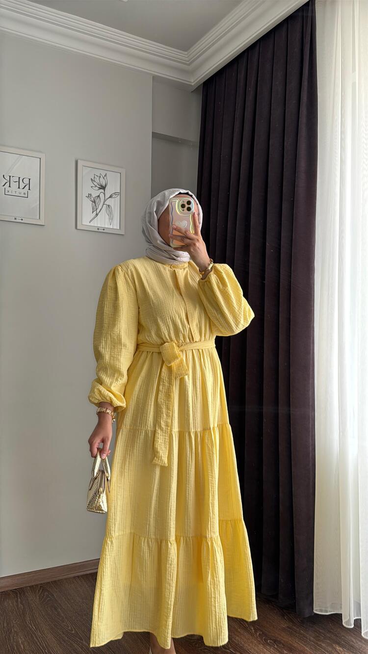 Belinda Begonya Elbise - Sarı