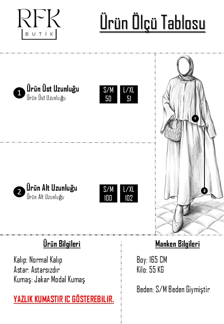 Pilise Detaylı Jakar Modal Etekli Takım - Lacivert