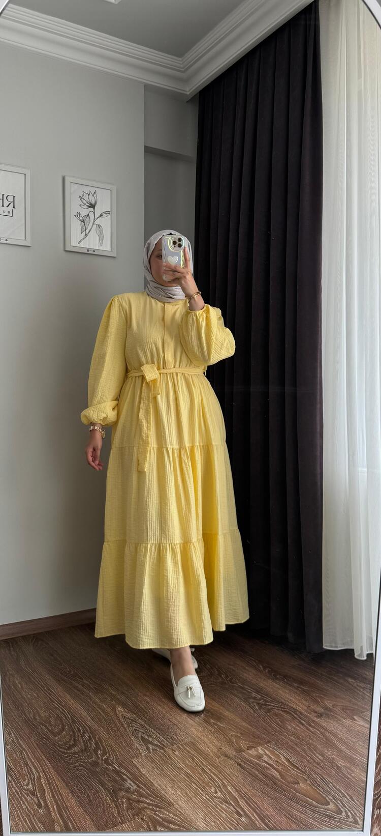 Belinda Begonya Elbise - Sarı