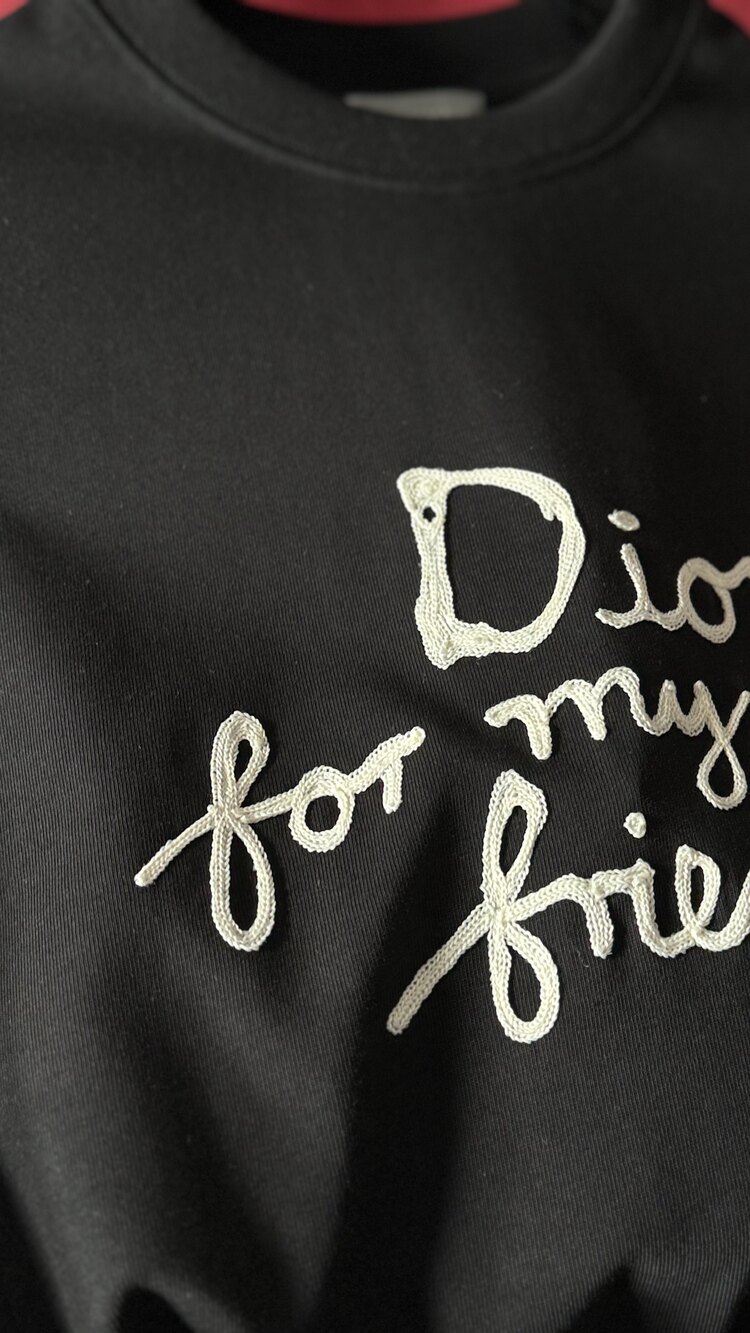 Christian Dior Logo Embroided Cotton Tee NW 