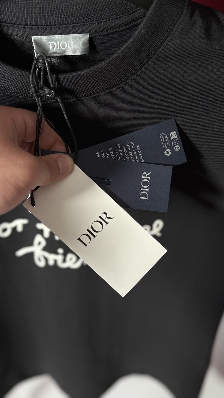 Christian Dior Logo Embroided Cotton Tee NW 
