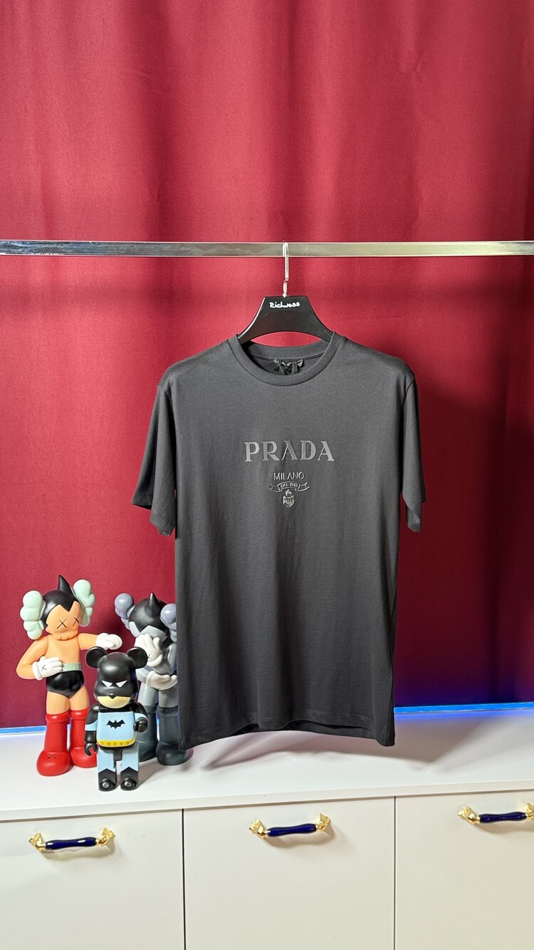 PRADA LOGO PRINTED COTTON SHIRT NW