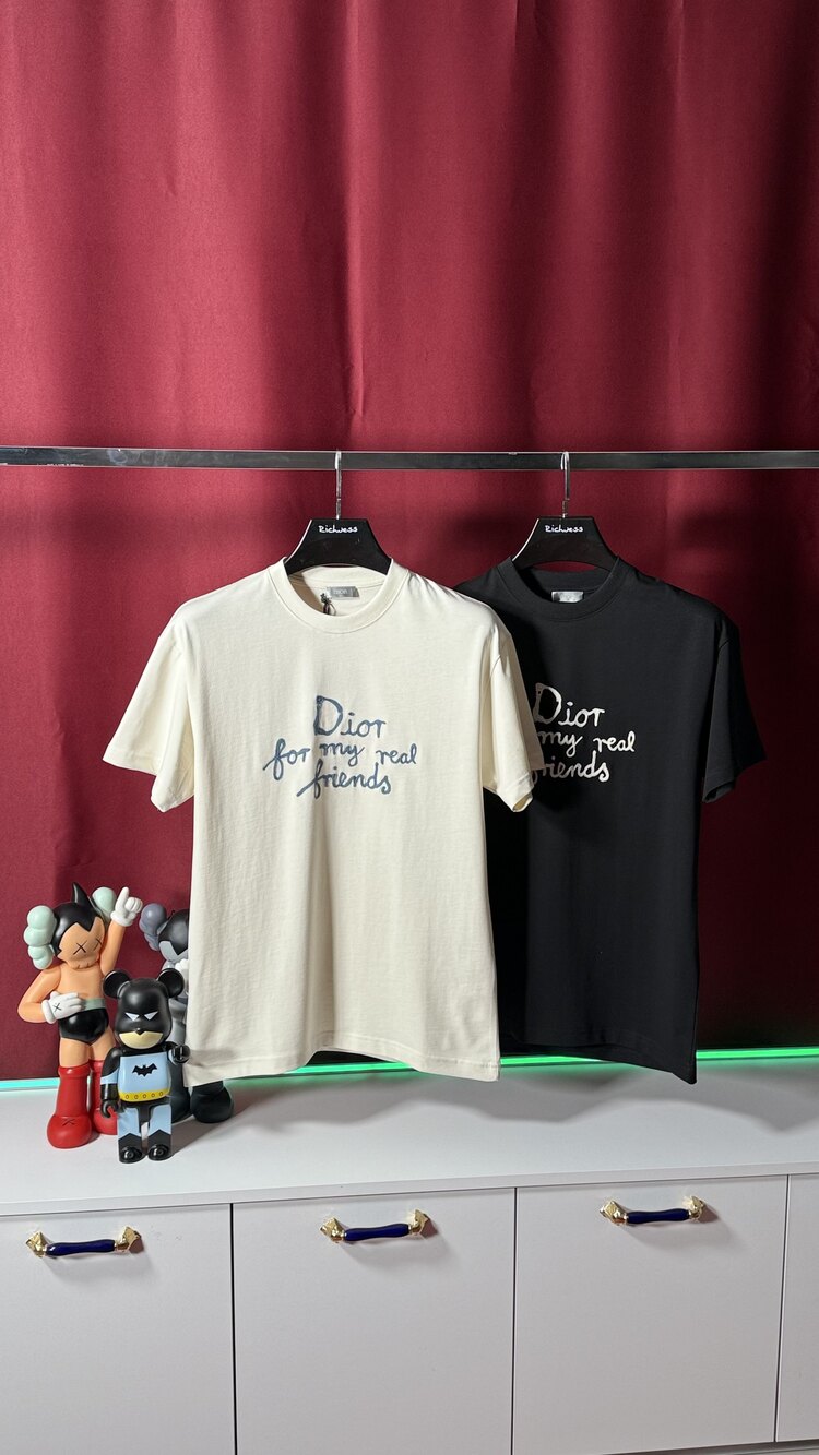 Christian Dior Logo Embroided Cotton Tee NW 
