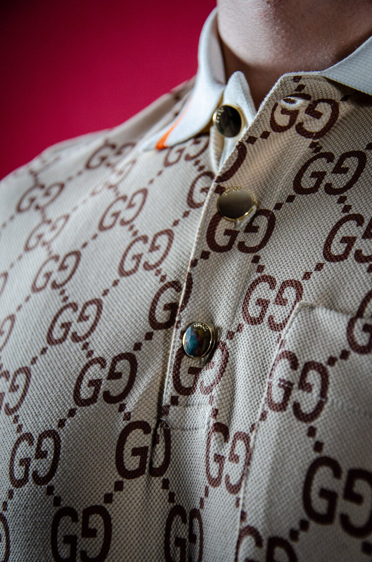 GUCCI MONOGRAM POLO T-SHIRT NW