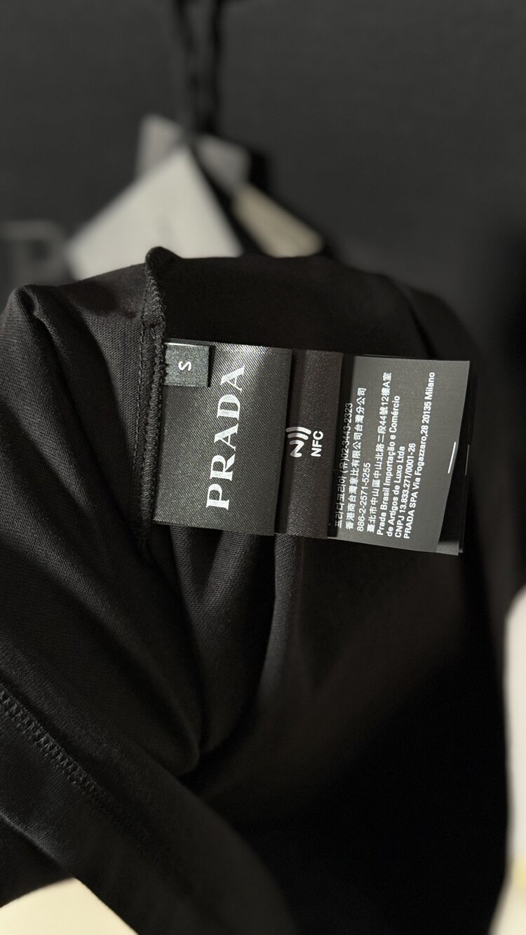PRADA LOGO PRINTED COTTON SHIRT NW