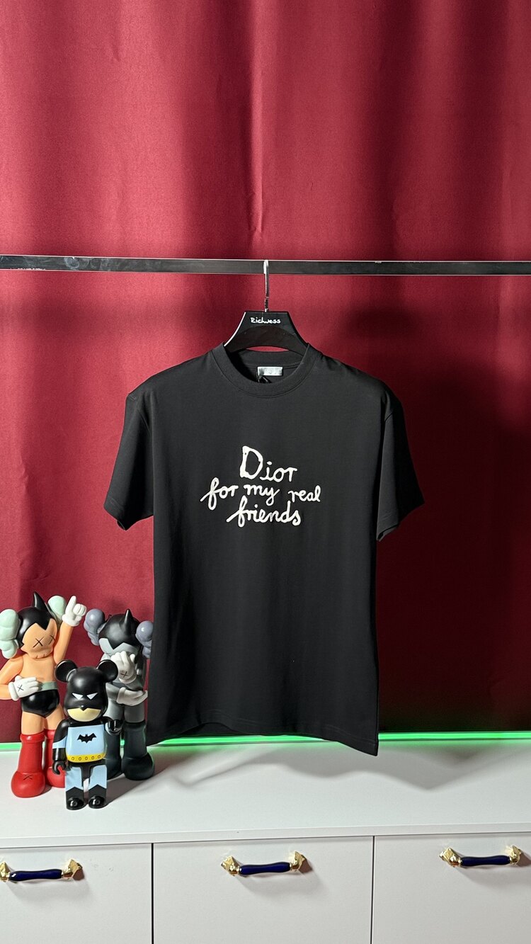 Christian Dior Logo Embroided Cotton Tee NW 