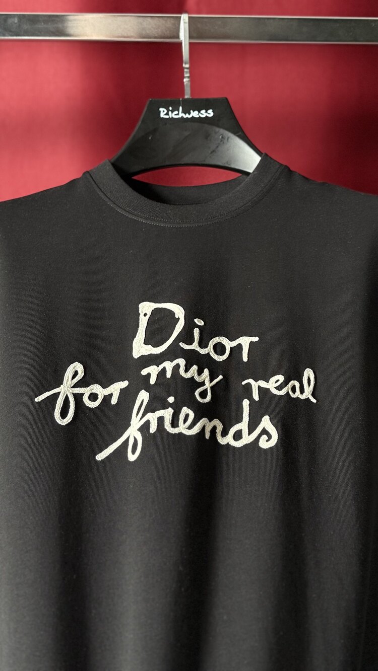 Christian Dior Logo Embroided Cotton Tee NW 
