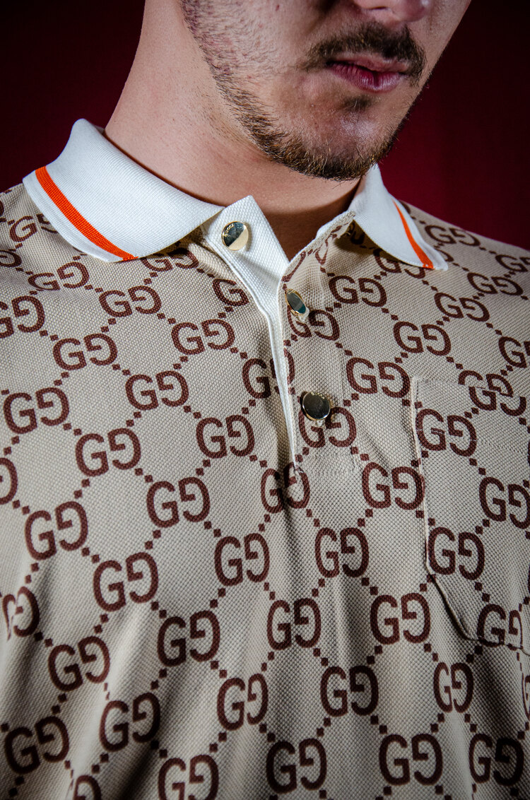 GUCCI MONOGRAM POLO T-SHIRT NW