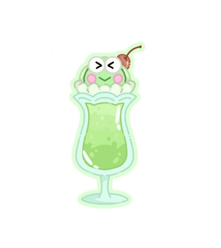 Keroppi Cream Soda Stickee