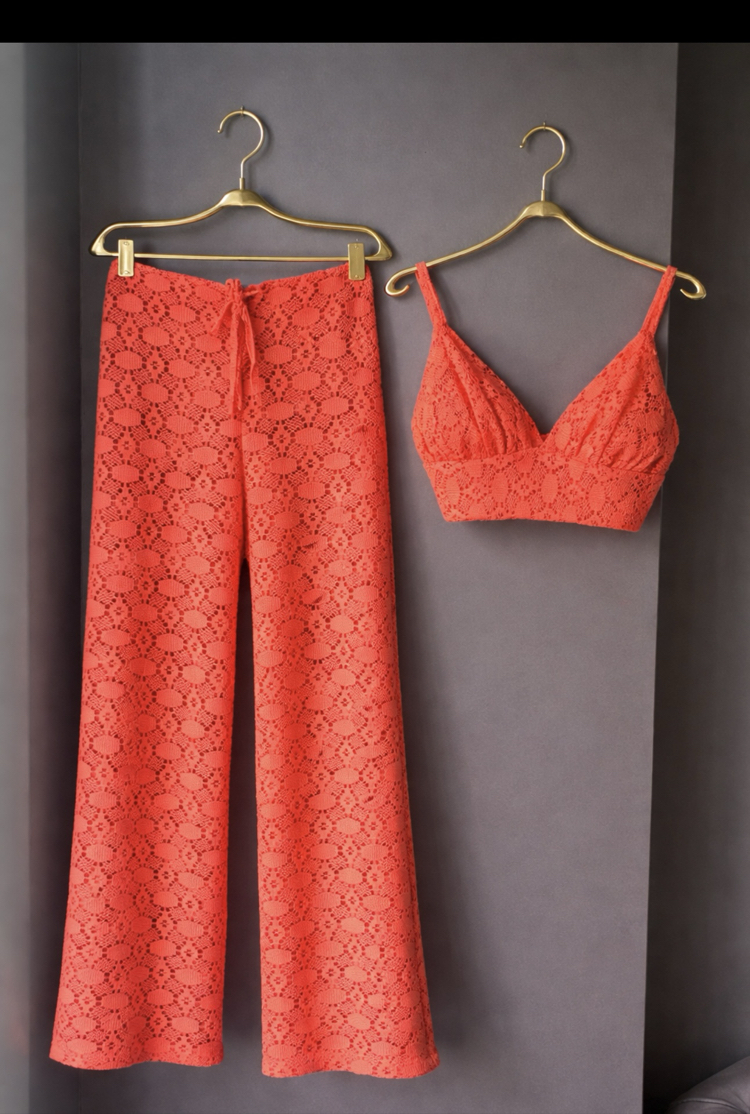 Rio Collection – Turuncu yazlık Pantolon-Büstiyer Takım
