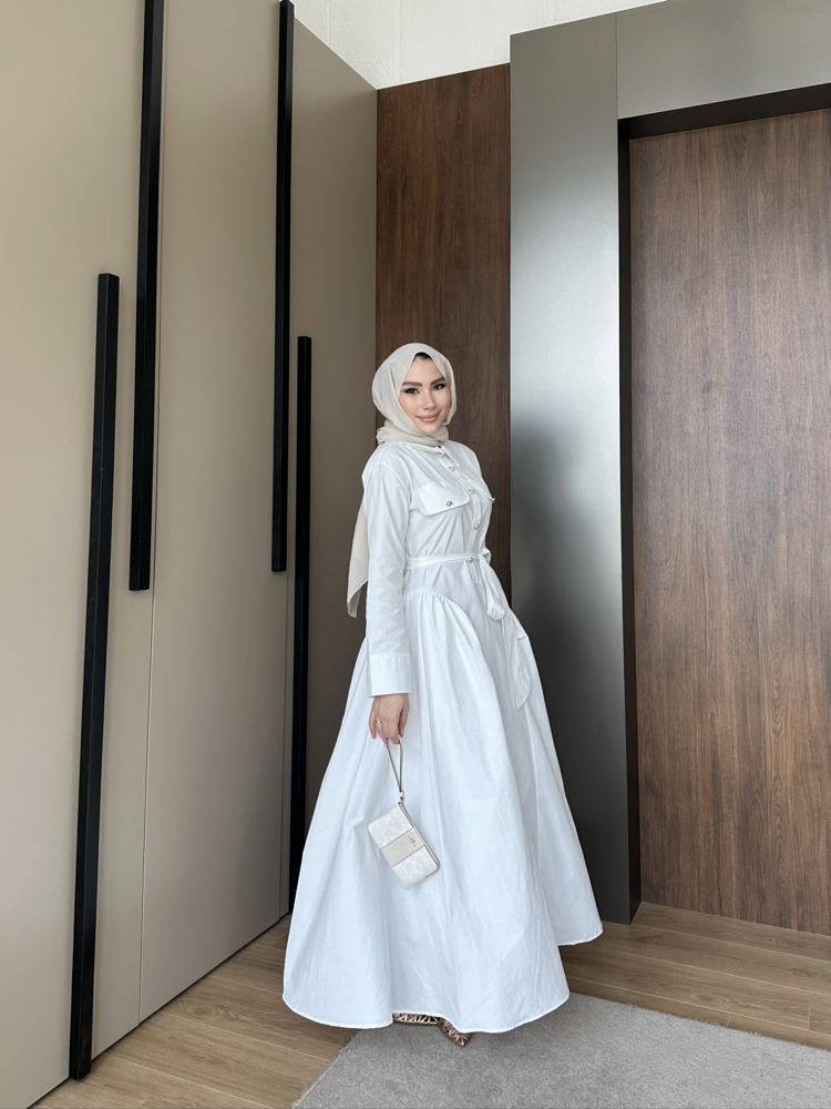 Eliza elbise x Beyaz