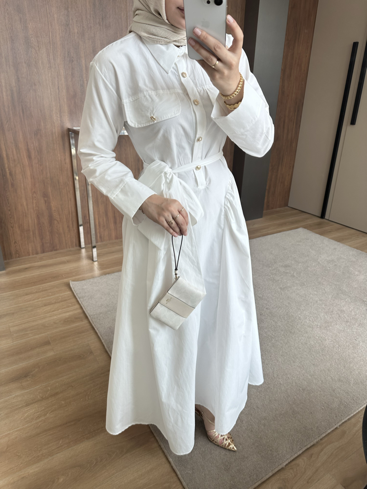 Eliza elbise x Beyaz