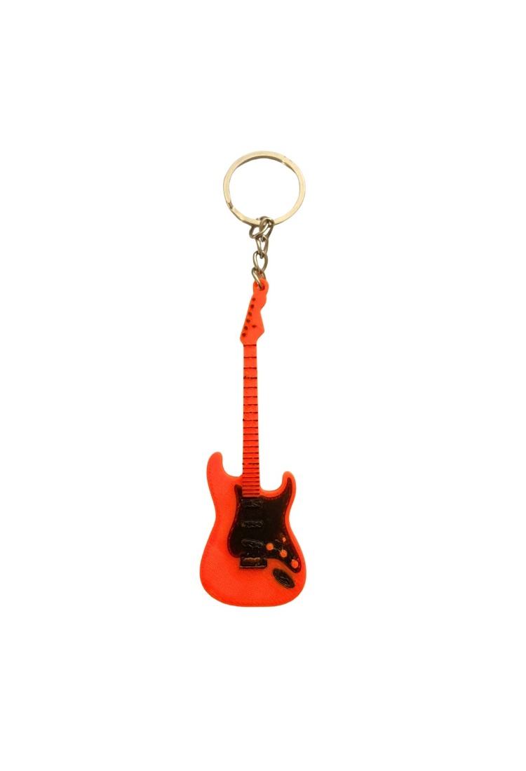 Orta Boy Turuncu Fender Gitar Anahtarlık