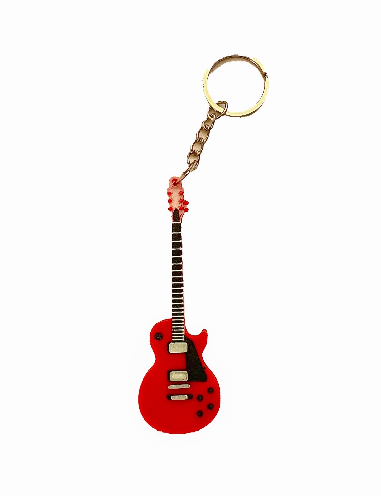 Orta Boy Kırmızı Gitar Anahtarlık