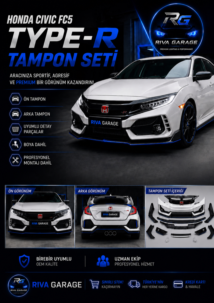 Honda Civic FC5 TYPE-R Tampon Seti