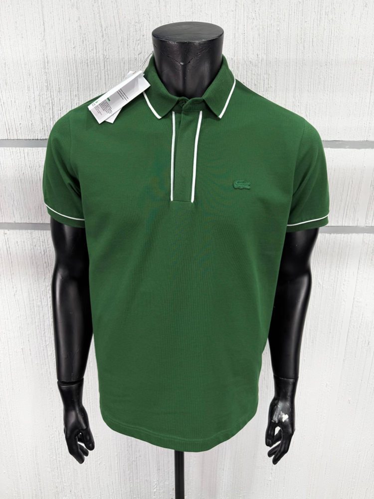 Lacoste Paris Çizgili Orj. Polo Yaka Yeşil