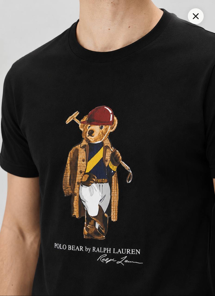 Polo Ralph. Baskılı T-Shirt Siyah