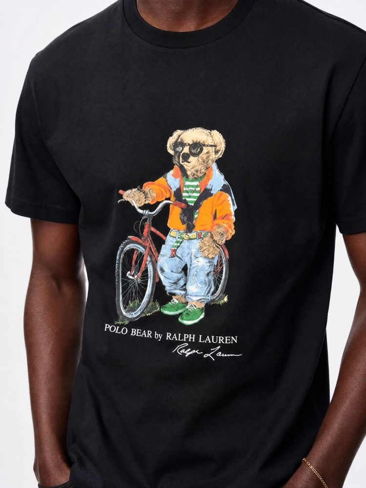 Ralph Lauren İthal Orjinal Bear T-Shirt Siyah