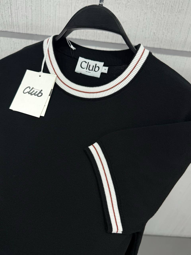 Beymen Club Yaka Kol Detay Orj. %100 Pamuk Triko Siyah