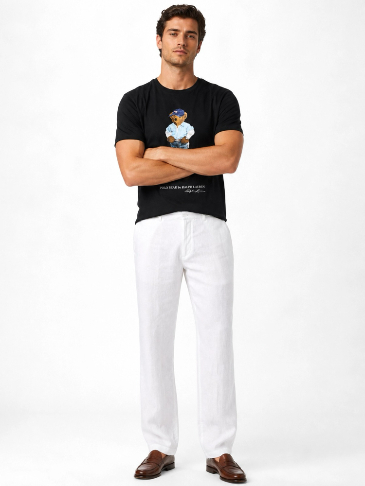 Ralph Lauren İthal Orjinal Bear T-Shirt Siyah