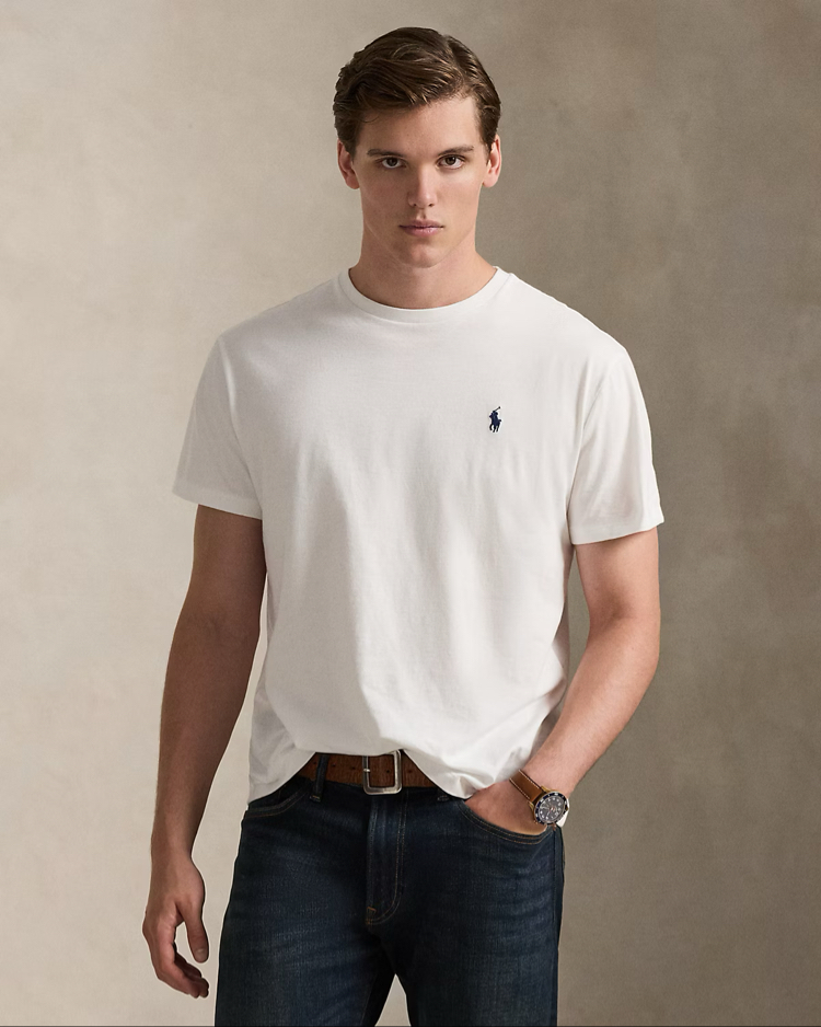 Polo Ralph. Classic Basic T-Shirt Beyaz (RegularFit)