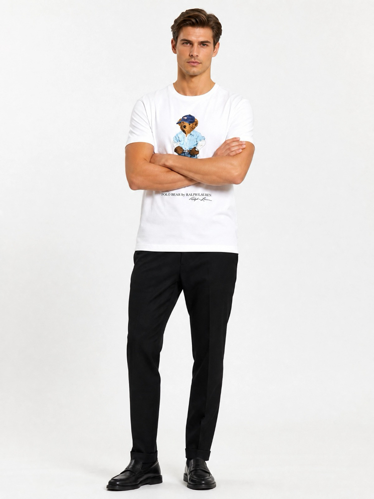Ralph Lauren İthal Orjinal Bear T-Shirt Beyaz