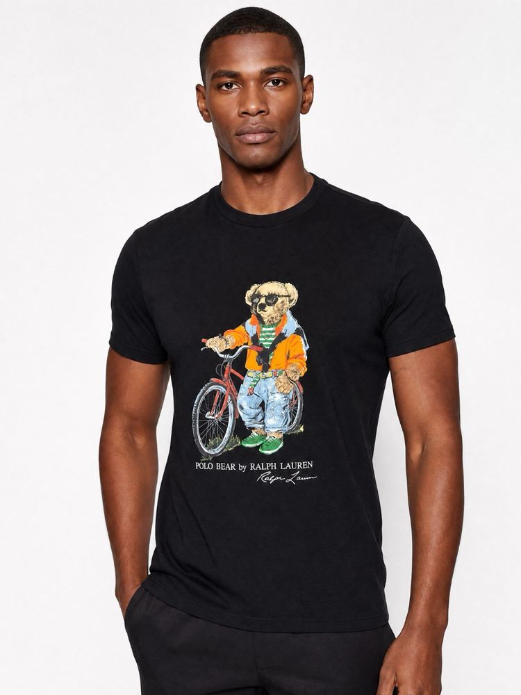 Ralph Lauren İthal Orjinal Bear T-Shirt Siyah