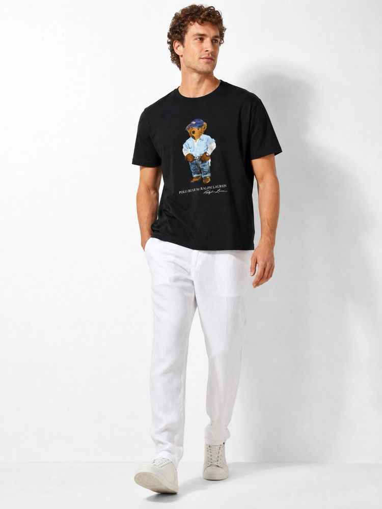 Ralph Lauren İthal Orjinal Bear T-Shirt Siyah