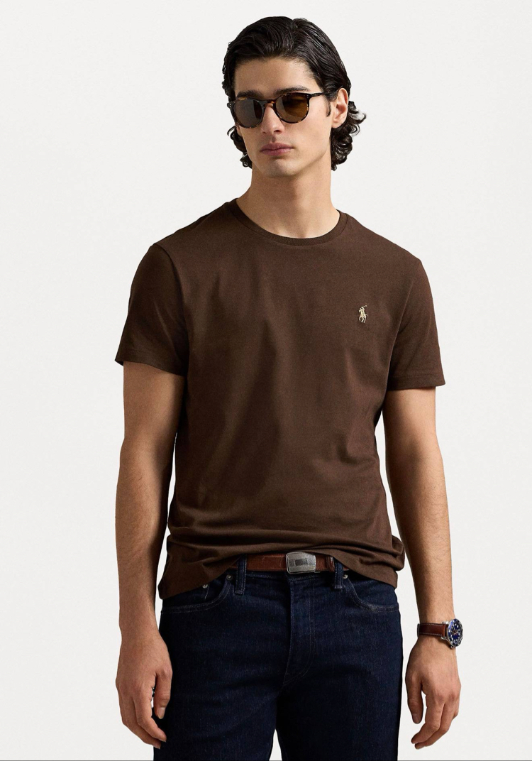 Polo Ralph. Classic Basic T-Shirt Kahverengi (RegularFit)