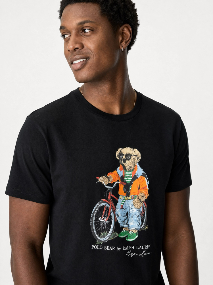 Ralph Lauren İthal Orjinal Bear T-Shirt Siyah
