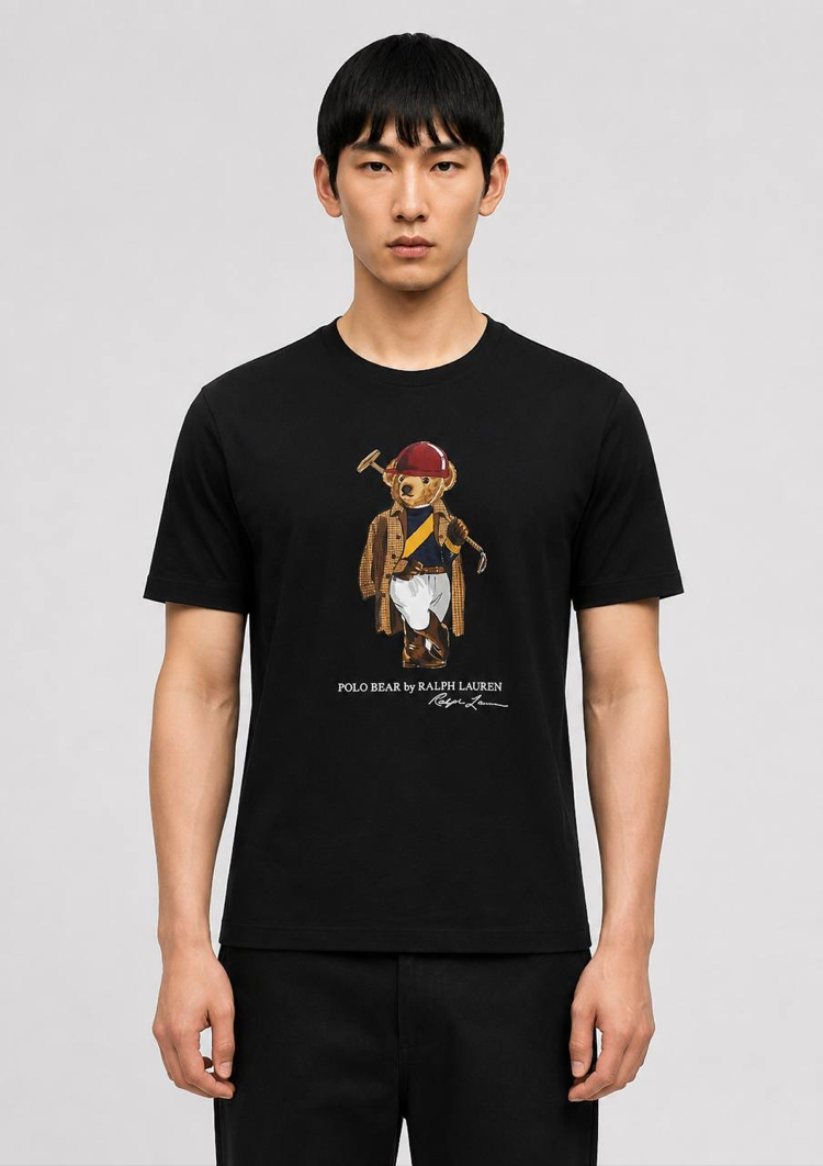 Polo Ralph. Baskılı T-Shirt Siyah