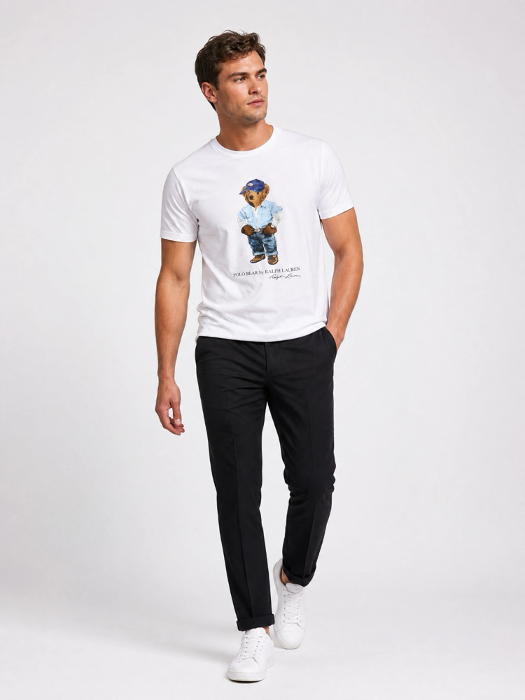 Ralph Lauren İthal Orjinal Bear T-Shirt Beyaz