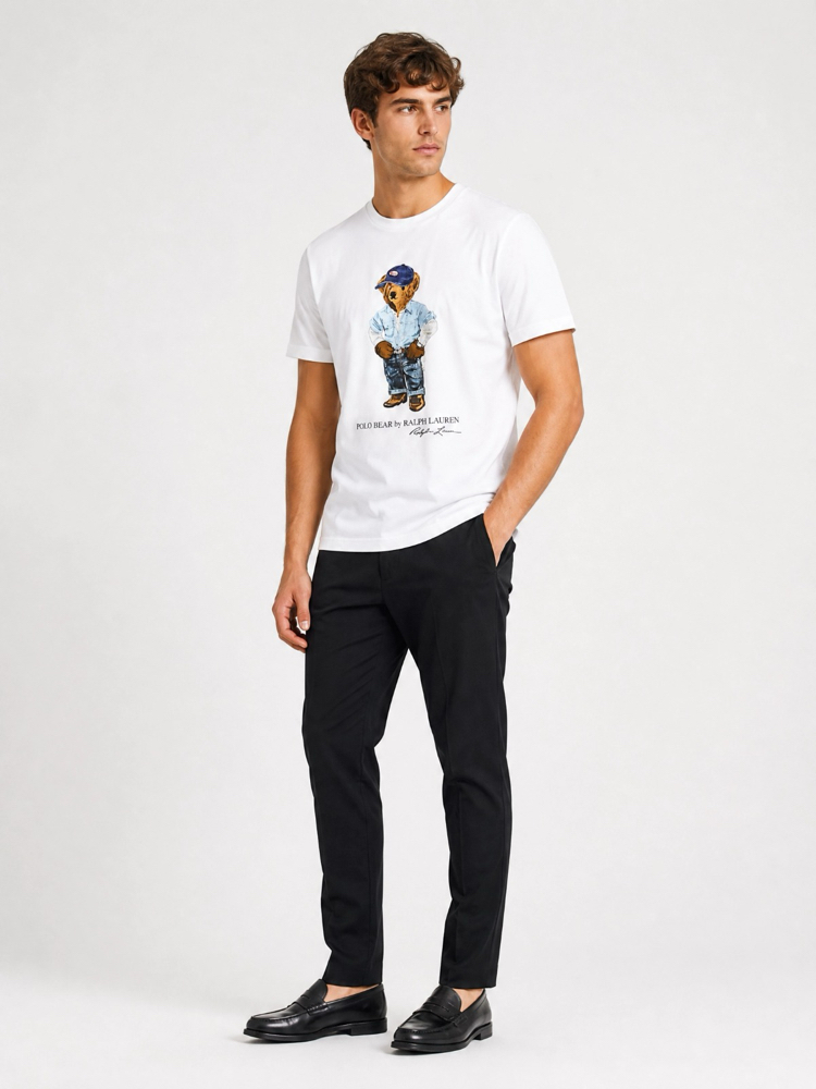 Ralph Lauren İthal Orjinal Bear T-Shirt Beyaz