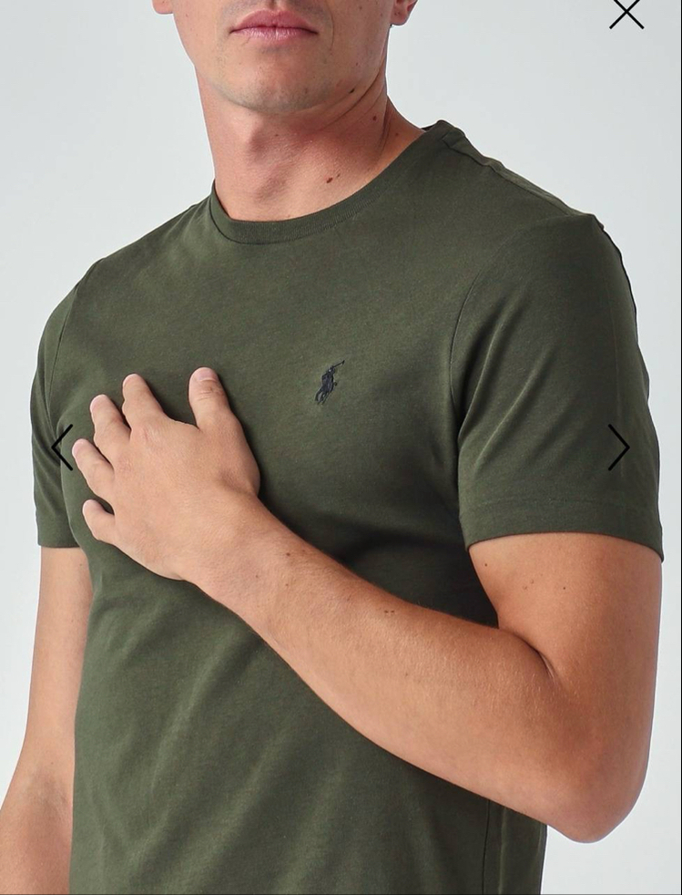 Polo Ralph. Classic Basic T-Shirt Haki (RegularFit)