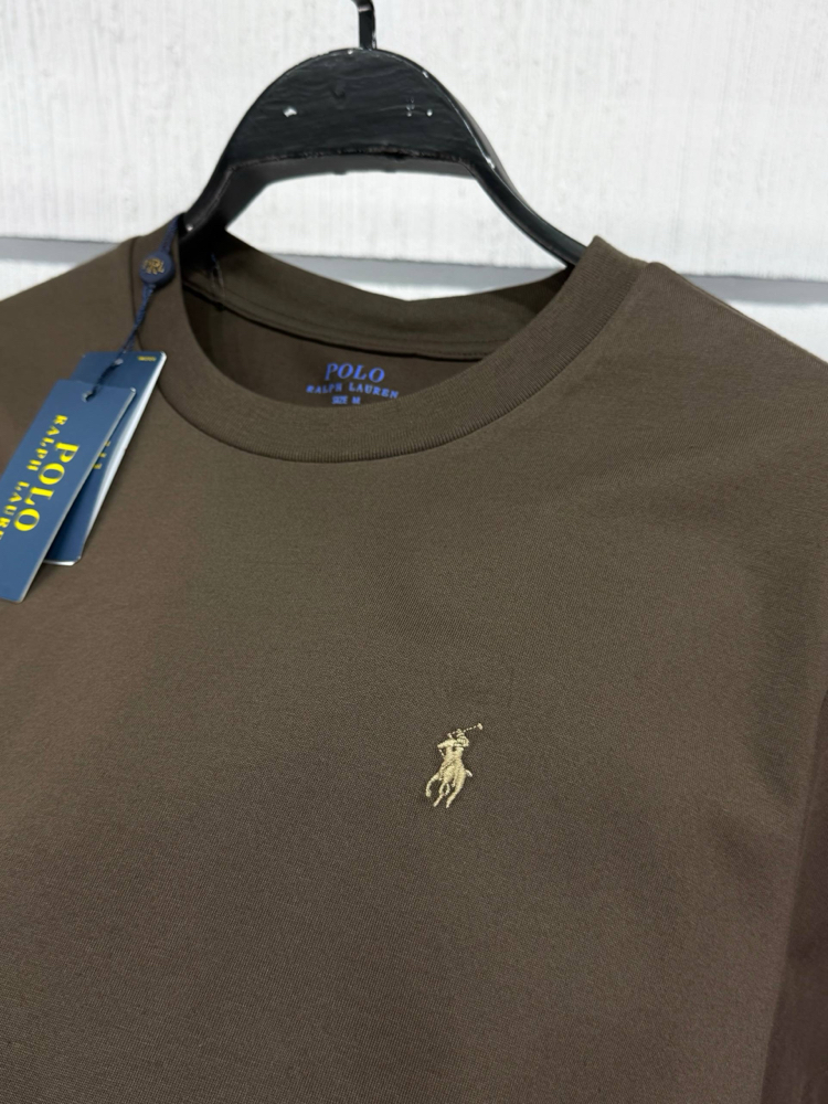 Polo Ralph. Classic Basic T-Shirt Kahverengi (RegularFit)