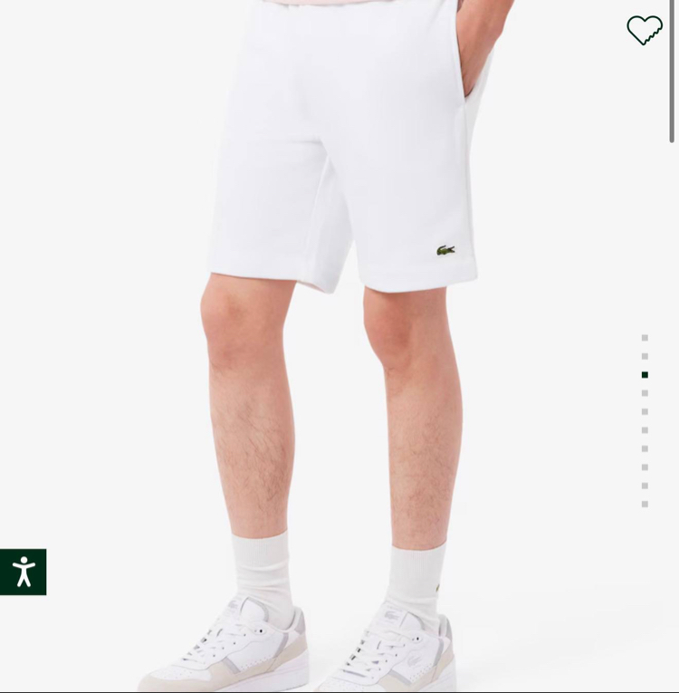 Lacoste Orj Şort Beyaz
