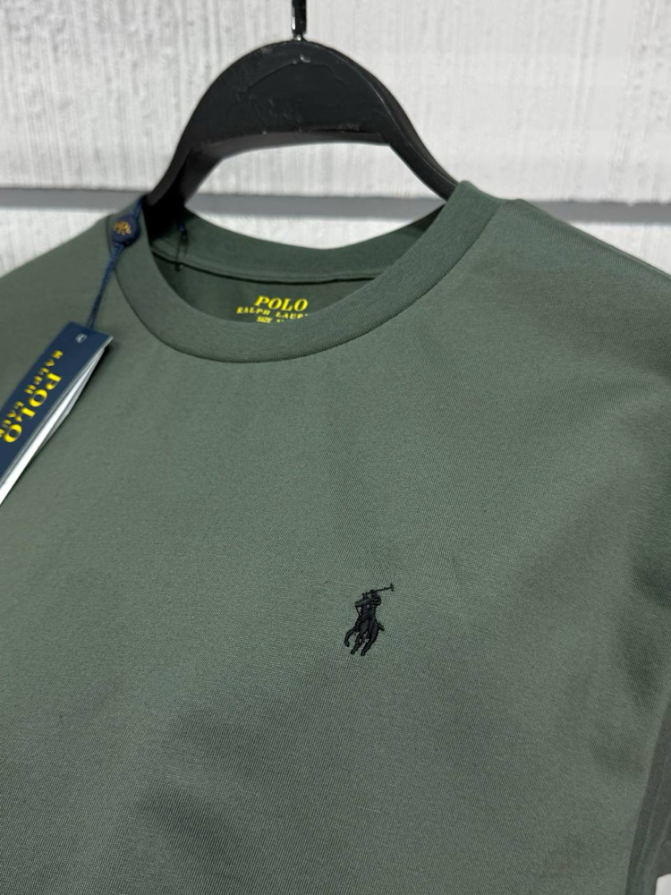 Polo Ralph. Classic Basic T-Shirt Haki (RegularFit)