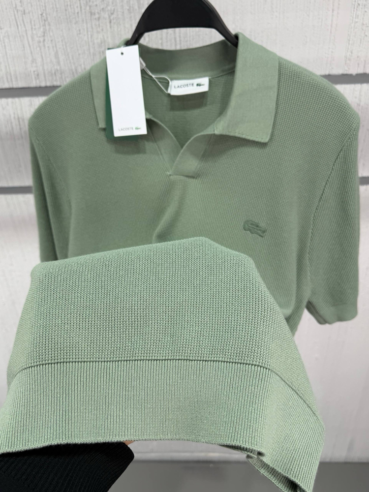 Lacoste %100 Pamuk V Polo Yaka Triko Mint