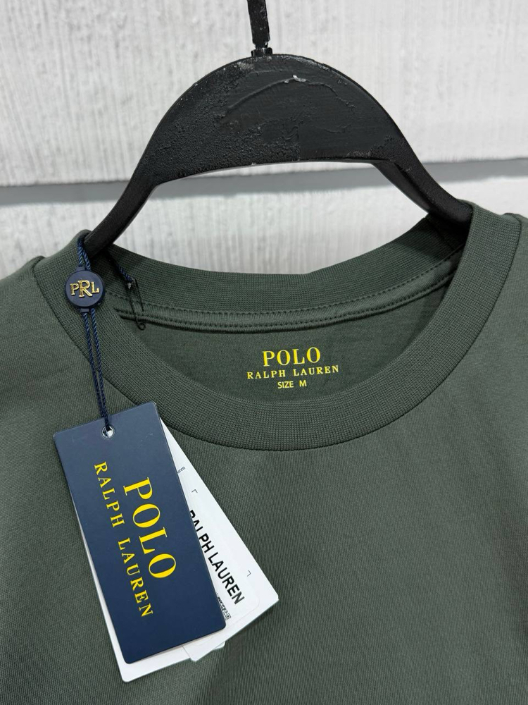 Polo Ralph. Classic Basic T-Shirt Haki (RegularFit)